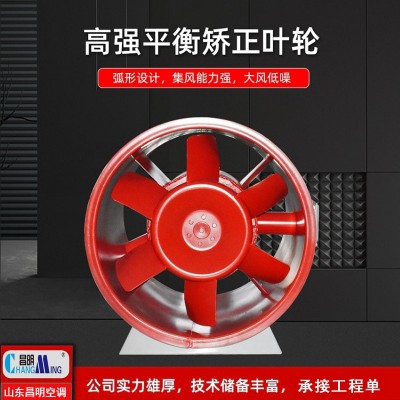 排烟风机HTF单双速轴流风机管道排风机工业消防排烟风机图2