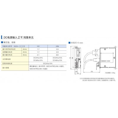 日本YASKAWA安川Σ-7 mini直流小功率系列伺服电机 体积小交期短图4