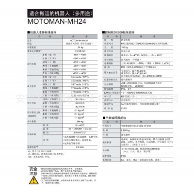 工业机器人 YASKAWA 安川MH24 6关节 搬运、分装、喷涂机器人图5