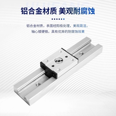 直线导轨 内置双轴心 SGR SGB木工滑台滚轮滑块滑轨轨道图3