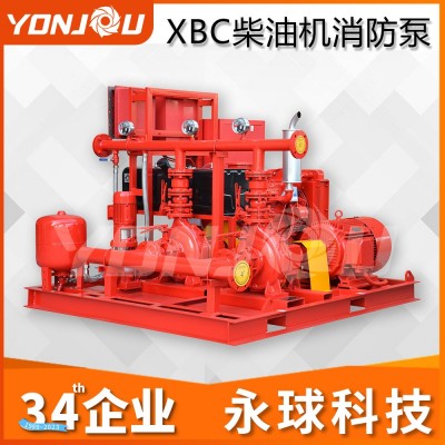 定制柴油机消防水泵机组 单双吸大流量农用增压抽水泵 高压全自动图2