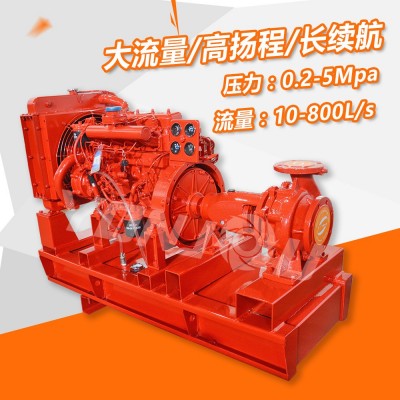 定制柴油机消防水泵机组 单双吸大流量农用增压抽水泵 高压全自动图3