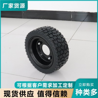 踏弗实心轮胎400-6电动平板运输车驱动实心轮胎 工程机械轮胎图3