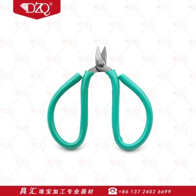 金银首饰打金加工器材优质短嘴剪刀绿柄短头剪刀钢剪刀铁短头剪刀图5