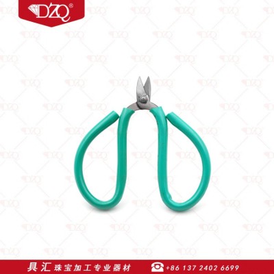 金银首饰打金加工器材优质短嘴剪刀绿柄短头剪刀钢剪刀铁短头剪刀图4