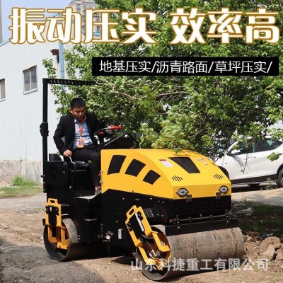 震动1.5吨手扶座驾式3吨双钢轮手推微型沥青草坪压土小型压路机图4