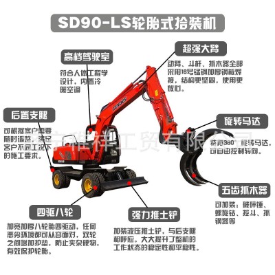 新款低价装载机加长臂抓草机 履带式小型农用抓钢机抓头抓子厂家图5