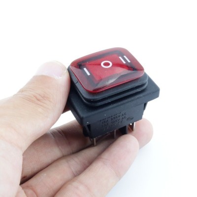 直销KCD4防水船型开关3档6脚带LED灯防尘翘板船形开关12-24V/ 220V图3