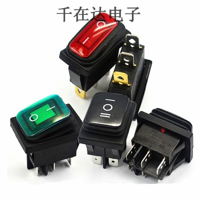 批发船型开关 圆形防水带灯开关 KCD1两档12V 24V 220V 三脚三挡图3