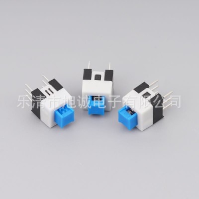 自锁开关3/6脚按键自锁无锁开关8.5*8.5/7*7/8*8平头高头六脚三脚图5