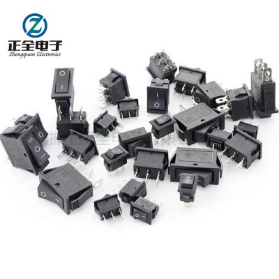 船型开关KCD4圆形带灯KCD1电源开关3脚防水椭圆2脚6船型翘板开关图4