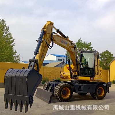 150型轮式15吨挖掘机工程轮胎式挖土机工程建筑胶轮钩机液压抓木图4
