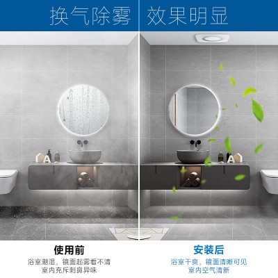 鸿冠石膏板吊顶照明换气扇二合一静音排气扇浴室带灯吸顶式抽风扇图3
