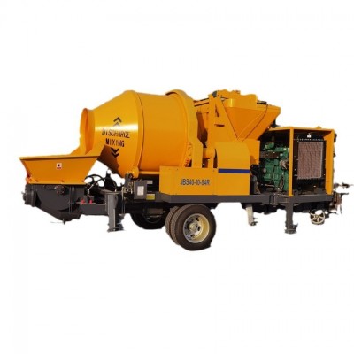 混凝土搅拌输送泵 concrete mixer pump 电动柴油混凝土搅拌拖泵图5