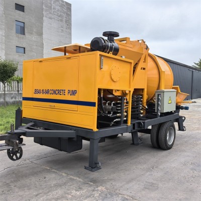 混凝土搅拌输送泵 concrete mixer pump 电动柴油混凝土搅拌拖泵图2