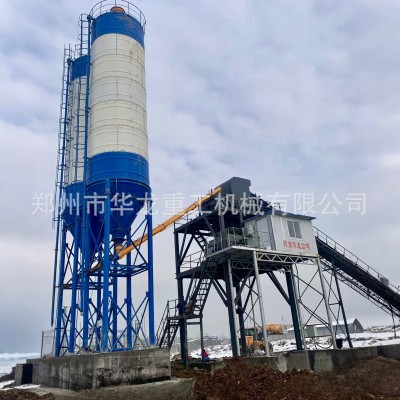 华龙机械HZS120混凝土搅拌站 免基础全自动建筑工程商混拌合站图4
