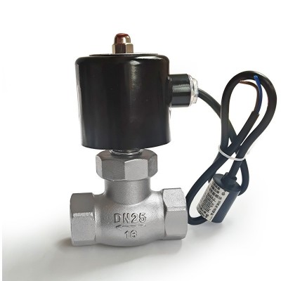 蒸汽电磁控制阀220v24v电阀高温高压不锈钢电磁阀常闭2L气阀US图2