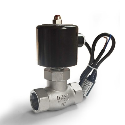 蒸汽电磁控制阀220v24v电阀高温高压不锈钢电磁阀常闭2L气阀US图5