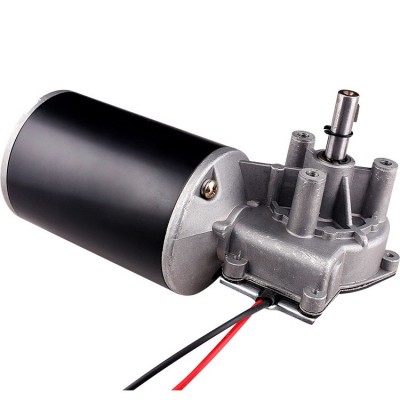 12V 24V升降直流减速电机 涡轮蜗杆润滑泵电机 车库卷闸门马达图2