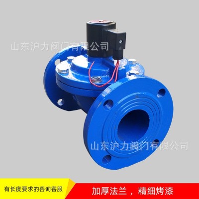 DF铸铁常闭法兰电磁阀220v补水灌溉ZCS水管电磁控制阀DN65 80 100图3