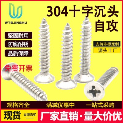 304不锈钢自攻螺丝十字沉头尖尾加长螺钉平头木螺丝自攻钉M2M3M4图2