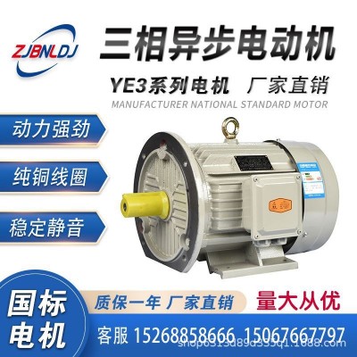 厂家直销三相异步电动机YE3-55/75/90KW千瓦2468千瓦级全铜芯马达图2