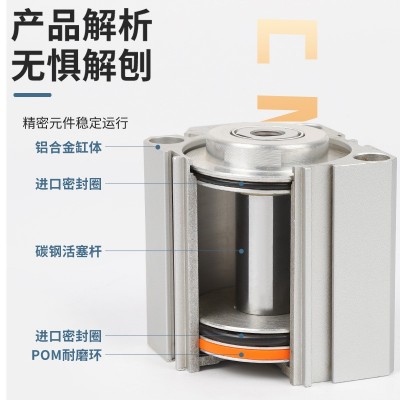 SDA薄型小型气动气缸SDA20/32/40/50X5 10 15 20 25 30 35 40 50图4