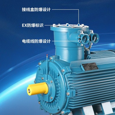 YBX3防爆电机380V隔爆型BT4/CT4三相异步电动机铜线2.2/3/4/5.5KW图2