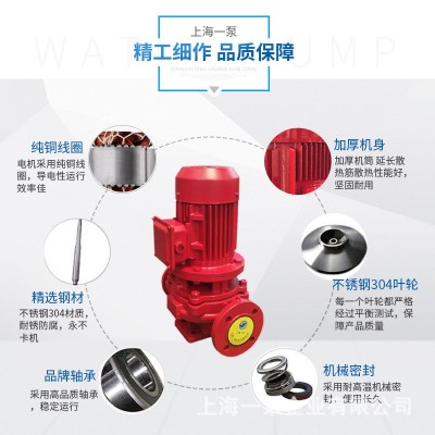 厂家直供立式消防水泵 自动喷淋泵 立式管道单级单吸消防泵 1件发图5