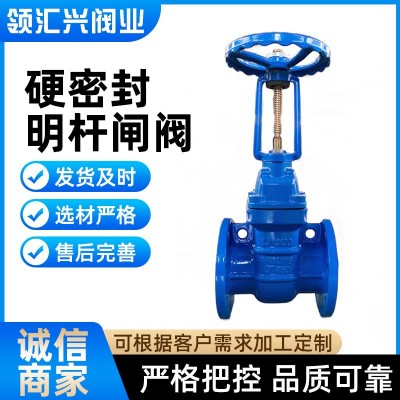 法兰硬密封明杆闸阀球墨铸铁自来水用闸阀铜芯球墨铸铁硬密封闸阀图2