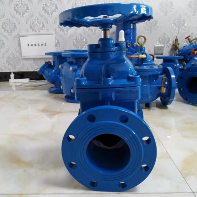 阀门 闸阀 软密封闸阀 法兰闸阀 Z45X-16 DN100 DN150 暗杆闸阀图2