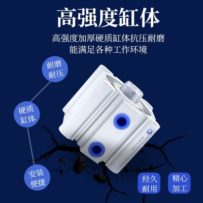 布拉者SMC型气动薄型气缸CQ2B80-5/10/15/20/25/30/100DZ带磁CDQ2图3