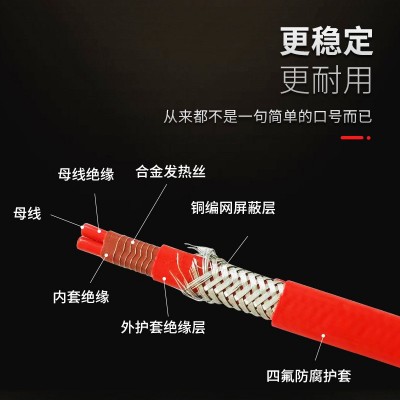 RDP2高温并联式恒功率管道电伴热带蒸汽管道用防爆防腐型加热带图2