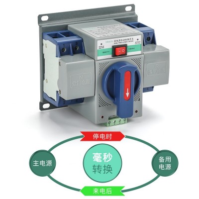 双电源自动转换开关ZGQ1M-63A/2P100A160A250APC级双电源切换开关图3