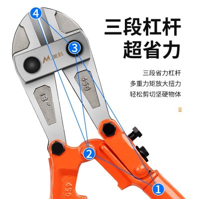美科工地专用钢筋剪断钳铁丝钳子剪铁链钢筋钳剪断器大力断线钳图2