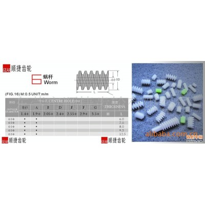 厂家供应塑料猪肠牙蜗杆 塑料蜗杆 精密塑料蜗杆 小模数塑胶蜗杆图4