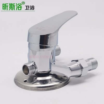 太阳能热水器明装混水阀锌合金三角淋浴水龙头浴室冷热水混合阀图2