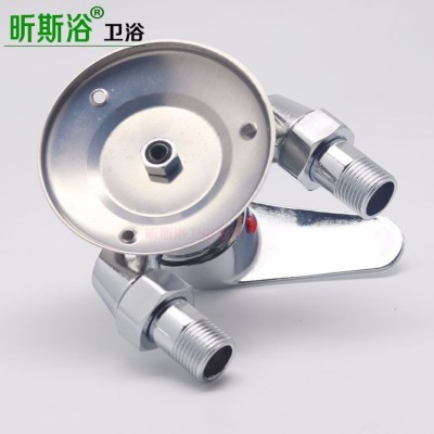 太阳能热水器明装混水阀锌合金三角淋浴水龙头浴室冷热水混合阀图3