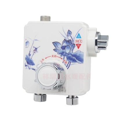 恒温混水阀太阳能热水器方体明装恒温阀冷热水可拆洗温控淋浴龙头图5